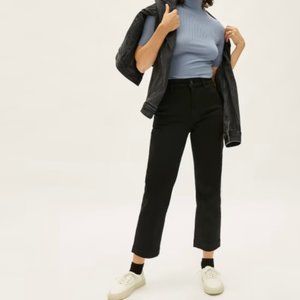 NWT Everlane The Straight Leg Crop in Black